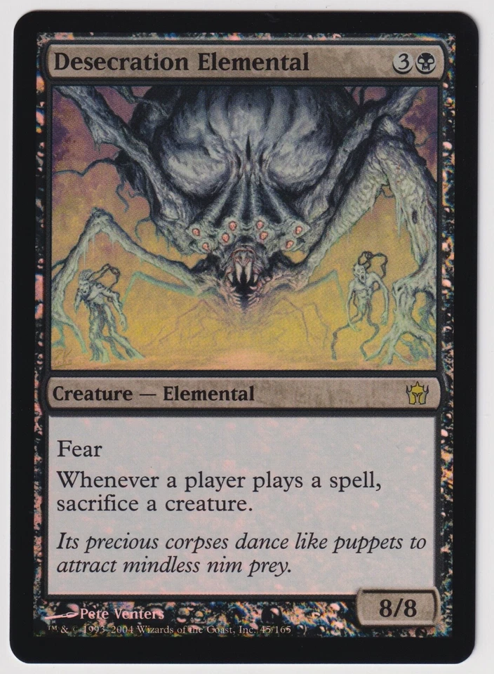 MTG Foil 1X Desecration Elemental X1 Fifth Dawn Magic - NM - Image 1 of 2