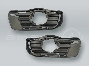 Front Bumper Fog Light Grille PAIR fits 2008-2011 MB C-Class W204 - Foto 1 di 2