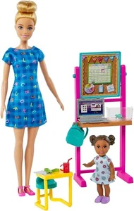Barbie in Carriera - Barbie Insegnante bionda e bambola bambina castana,3 anni + - Foto 1 di 6