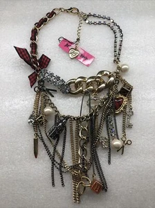 Betsey Johnson School Girl-pencil Chain Necklace NWT Rare - Picture 1 of 7