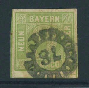 Bayern Mi. Nr. 5 c Platte I gestempelt Fotobefund Stegmüller BPP - einwandfrei - Bild 1 von 2