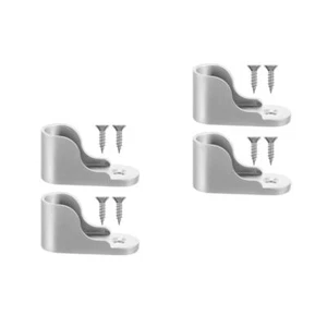 Set of 2 Kleiderstangenhalterung Durch Stangenbasis Schrankstange Zubehör - Bild 1 von 12