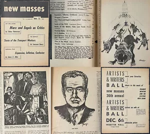 MARX ENGELS New Masses December 2 1947 CPUSA Inflation Gropper Leftist illust - Picture 1 of 16