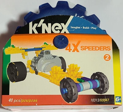 NEW  K'NEX YELLOW RACE CAR  4X SPEEDER #2 (41 PCS) 10313 IMAGINE BUILD TOY FP20 - Image 1 of 4