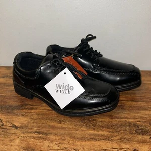 NEU Hirsch Hirsche Jungen scharfe Oxford elegante Schuhe Größe 12W scharf schwarz HTec - Bild 1 von 23