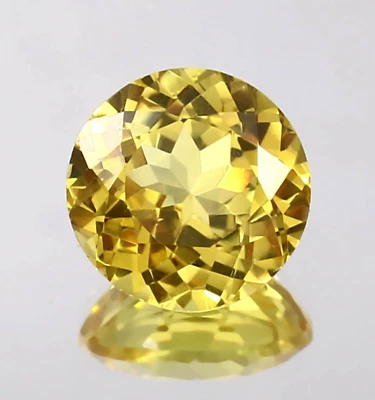 Natural 2.40 Ct Flawless GIE Certified Yellow Sapphire Round Cut Loose Gemstone - Image 1 of 4