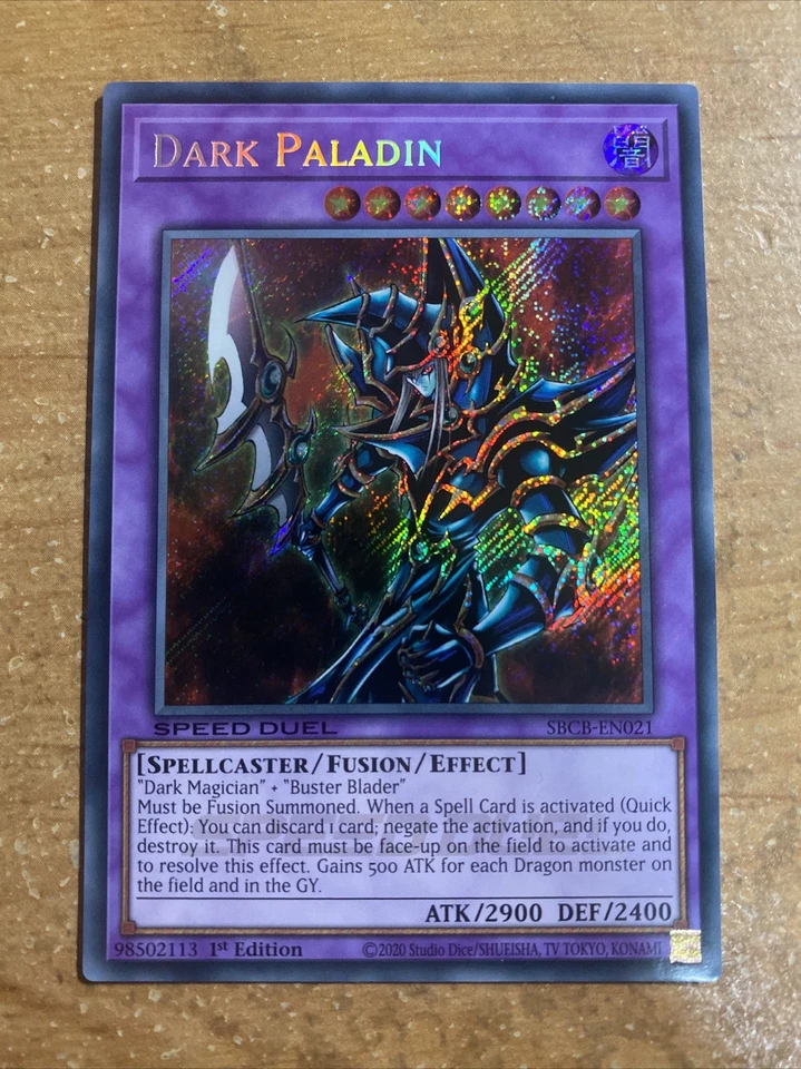 🔥 Yugioh Dark Paladin SBCB-EN021 SECRET RARE HOLOFOIL - 1st Edition Near Mint - Image 1 of 1