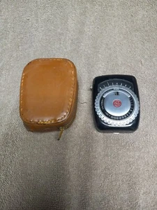 Vintage GE PR-1 ANALOG EXPOSURE METER w/Leather Case - Picture 1 of 5