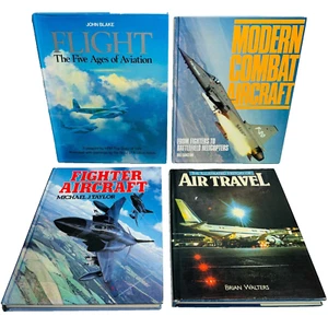 Airplane Flight Fighter Aircraft Aviation Book Bundle Lot x4 Hardcover 1987 - Foto 1 di 15