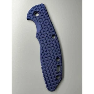 "Escala TC4 de mosaico azul oxidado para Rick Hinderer XM18 3,5"" SKINNY Sheepsfoot" - Imagen 1 de 2