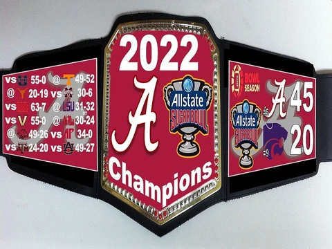 Alabama Crimson Tide 2022 Allstate Sugar Bowl Champions Championship Belt Cover