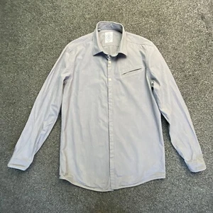 Barbour Mens Grey Shirt Button Down Outdoor Long Sleeve Cotton Size Medium - Picture 1 of 6