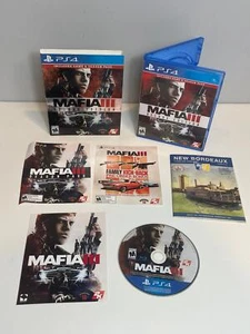 Mafia III Deluxe Edition PlayStation 4 PS4 Complete w Map Inserts Slip Cover - Picture 1 of 8