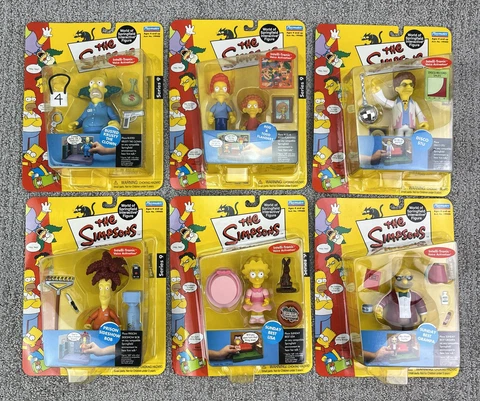 Simpsons World of Springfield Interactive Figures Series 9 Set of 6 2002 Cover