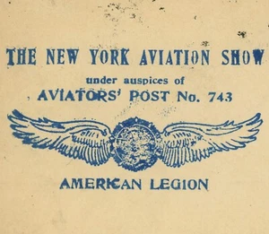 American Legion New York Aviation Show 5c Postage #C11 Airmail Cover 1930 USA - Picture 1 of 3