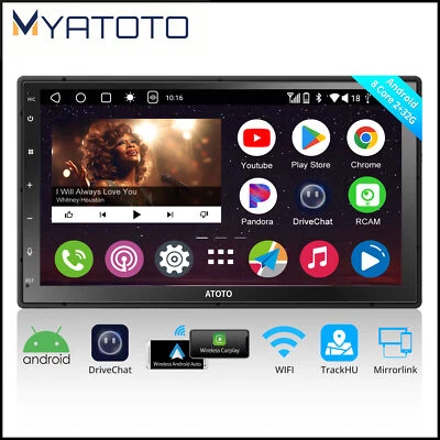 ATOTO 安卓 立体声 适用于凯迪拉克 7IN 2DIN 无线 Carplay SiriusXM 调幅/调频视频 — 第 1/4 张图片