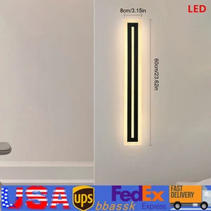 LED Wall Light Sconce Waterproof Outdoor Modern Lamp Exterior Lights Long Strip - Picture 1 of 15