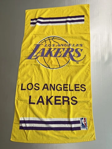 Vtg 1990s Los Angeles Lakers NBA Basketball Beach Towel by Jay Franco 29 X 56 Cover