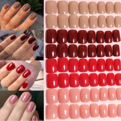 96 Press On Nails * Selbstklebende Nägel * künstliche Fingernägel * Full Cover X - Bild 1 von 4