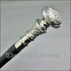 Designer  Walking Cane Wooden Walking Stick Silver Brass Handle Knob Gift