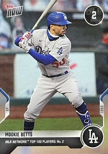 2021 Topps Now MLB Network Top 100 players Mookie Betts #2 Free Shipping Always - Picture 1 of 2