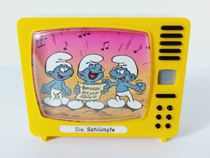 Altes Plastiskop Mini Fernseher mit Bildern Smurf Puffi Pitufo Schtroumpf - Bild 1 von 6