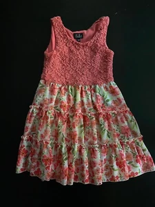 Lilt Girls Spring Dress- Pink Pastel with Flowers- Size:5 - Picture 1 of 3
