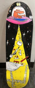 Rare Platypus Platipus Skateboards Zarosh 90's Shape Felt Graphic Limited - Picture 1 of 6