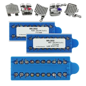 Brackets de ortodoncia dental brackets metálicos MIM MINI Roth MBT 022 ganchos en 345 - Imagen 1 de 38