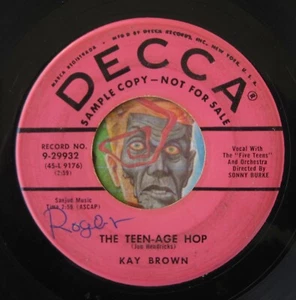 HEAR Kay Brown 45 Teen-Age Hop / You Must Come In Rockabilly Bopper Promo - Bild 1 von 2