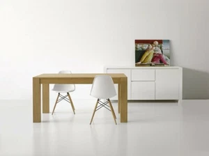 TAVOLO MODERNO ROVERE NATURALE SPAZZOLATO 140X90 ALL. - Imagen 1 de 4