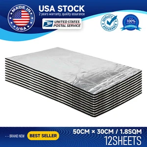 20"*12"Self-adhesive of Aluminum Foil Noise Reduce Dampening SoundDeadener 12pcs - Picture 1 of 11