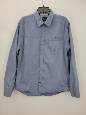 7 Diamonds Shirt Mens XXL 2XL Blue Stripe Long Sleeve Button Up Rockabilly - Image 1 of 4