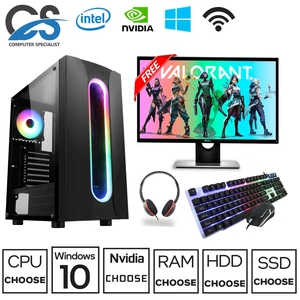RTX Gaming PC Bundle i7 i5 i3 16GB RAM 1TB SSD / 2TB HDD 8GB RTX 3050 Windows 10 - Picture 1 of 11
