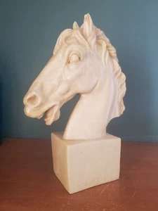 Vintage Horse Head Sculpture Bust Made in Greece Resin - Picture 1 of 7