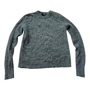 Brooklyn Industries sweater womens Small gray blue alpaca wool knit pullover - Picture 1 of 6
