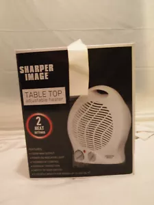 New Sharper Image Tabletop Adjustable Heater White 10.6" Tall - 2 Heat Setting - Picture 1 of 2