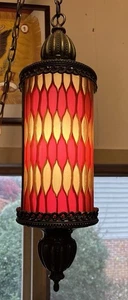 Thomas Industries *MOE FIESTA* Honeycomb Lucite Hanging Light Pendant - Picture 1 of 7