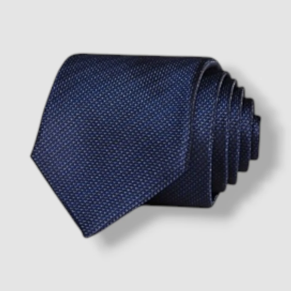 John Varvatos Men's Blue Birdseye Pattern Classic Tie 58x2.75 - Image 1 of 1