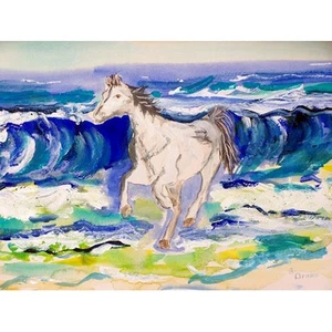 Colgante de pared al aire libre Betsy Drake Horse & Surf 24x30 - Imagen 1 de 1