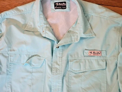 Bimini Bay Outfitters Turquoise Sport Fishing 2 Pockets Short Sleeve Shirt XL - Image 1 of 4