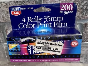 Rite Aid 35 Color Photo Film 4er Pack ISO200 DX 135/96 Expired 11/2002 - Bild 1 von 5