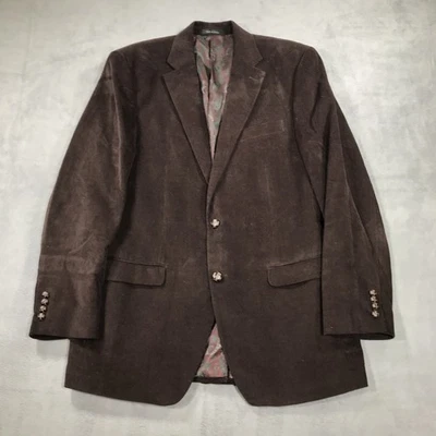 Lauren Ralph Lauren Corduroy Blazer Sport Coat Mens 42L Brown Cotton Preppy - Image 1 of 4