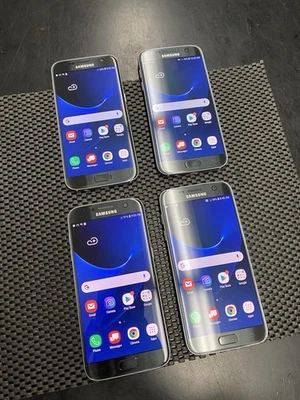 Lot Of 4 Unlocked Samsung Galaxy S7 SM-G930V 32GB Black Fully Functional Tested - Image 1 of 4