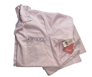 Vintage Carole Lavender Pajama Set Size 34 Medium Floral Embroidery 1980s USA - Picture 1 of 14