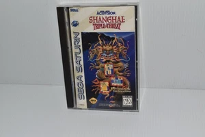 SHANGHAI: TRIPLE THREAT Sega Saturn CIB Complete W/ CASE- Working (CPQ19) - Picture 1 of 3