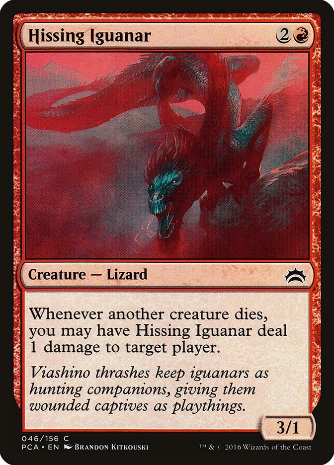 MTG Magic the Gathering Hissing Iguanar (46/187) Planechase Anthology MP - Image 1 of 1