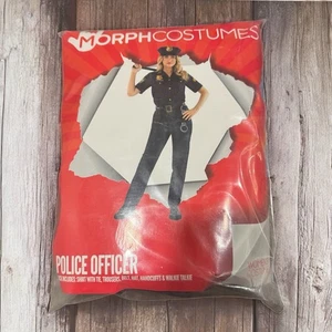Police Officer Women Costume Ladies Cop Uniform With Hat Accessories Halloween M - Picture 1 of 2