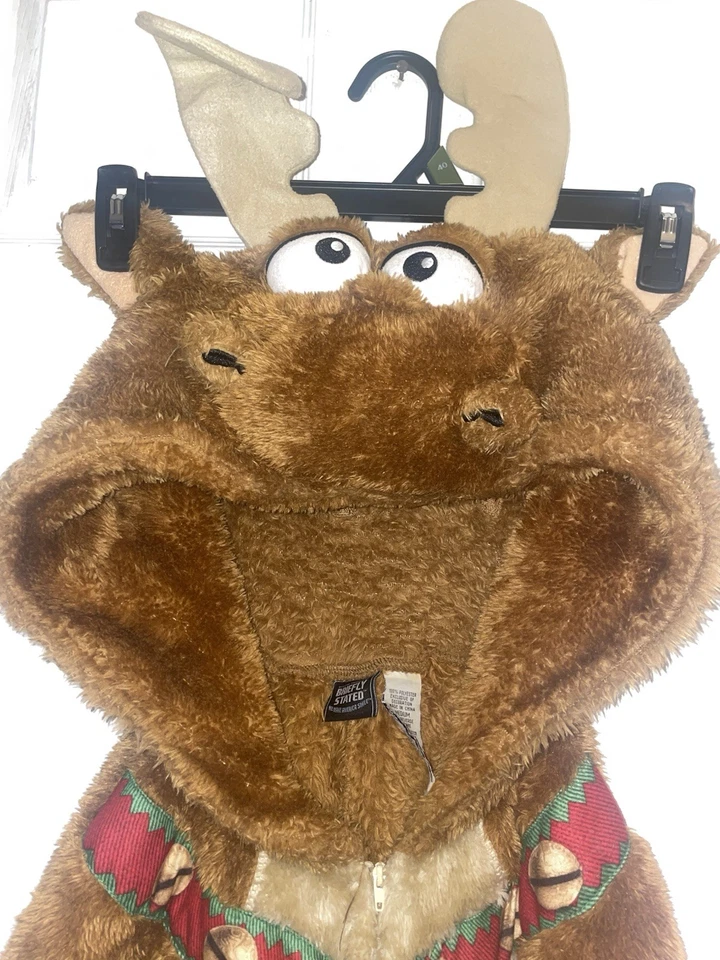 PELUCHE 1 PIEZA RENO ALCE CREMALLERA FRONTAL NAVIDAD DISFRAZ ADULTO TALLA MED Foto 1 de 4