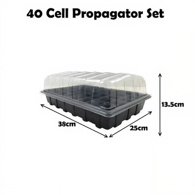 40 Cell Propagator Full Size Seed Gravel Trays With Lids Cell Pack Inserts - Image 1 of 4